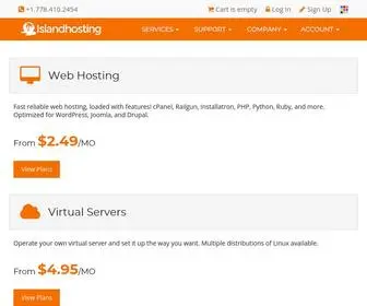 Islandhosting.com(Home Page) Screenshot