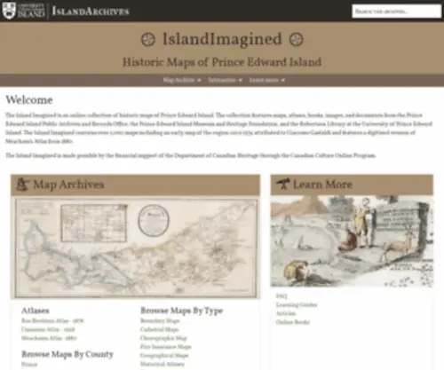 Islandimagined.ca(Maps) Screenshot