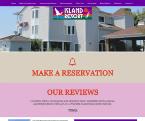 Islandmotorinnresort.com(Island Resort on Chincoteague Island) Screenshot