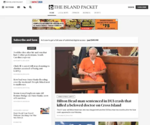 Islandpacket.com(News sports & weather for Hilton Head & Beaufort) Screenshot