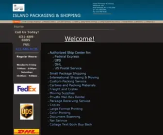 Islandpackship.com(Island Packaging & Shipping) Screenshot