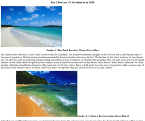 Islands-Beaches.com(South Pacific Beach and Travel Guide) Screenshot