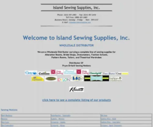 Islandsewing.com(Island Sewing Supplies) Screenshot