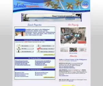Islandsproperties.com(Real Estate Philippines) Screenshot
