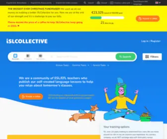 Islcollective.com(English ESL free printable worksheets) Screenshot