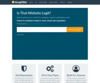 Islegitsite.com(Check if a website) Screenshot