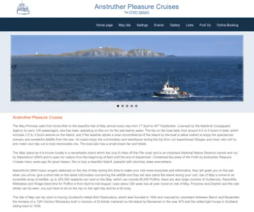 Isleofmayferry.com(Anstruther Pleasure Cruises) Screenshot