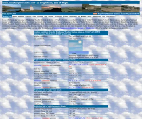 Isleofwightweather.net(The Isle Of Wight Weather Station at Brighstone) Screenshot