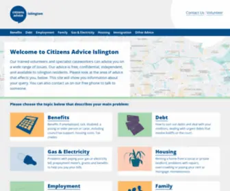 Islingtoncab.org(Citizen Advice Islington) Screenshot