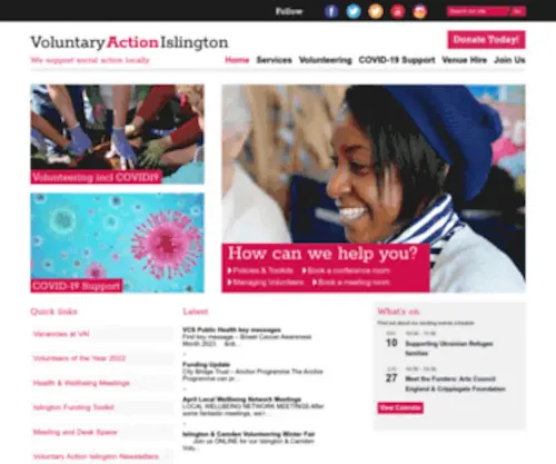 Islingtonvolunteer.org.uk(We support social action locally) Screenshot