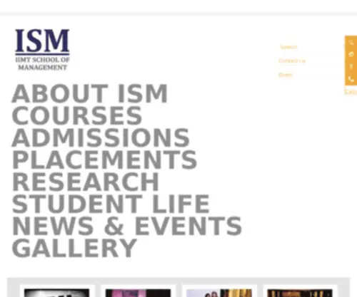 ISM.edu.in(IIMT School of Management) Screenshot