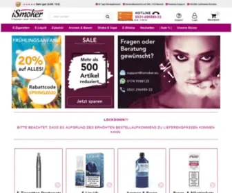 Ismoker.eu(E-Zigarette und E-Liquid günstig online kaufen) Screenshot