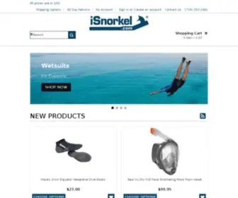 Isnorkel.com(Wetsuits, Snorkel Gear, Rashguards, & More) Screenshot