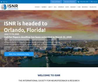 ISNR.org(The International Society for Neuroregulation & Research) Screenshot