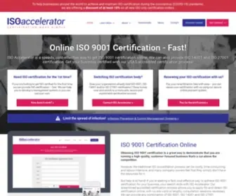 Iso-Accelerator.co.uk(Get ISO 9001 Certification Online) Screenshot