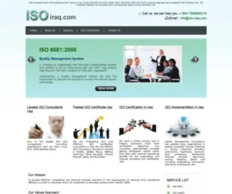 Iso-Iraq.com(ISO Consultants Iraq for ISO Certificate and ISO Training in Iraq providing ISO 9001 ISOOHSASHACCP ISOISOconsulting in Baghdad) Screenshot