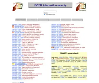 Iso27001Security.com(ISO27k infosec management standards) Screenshot