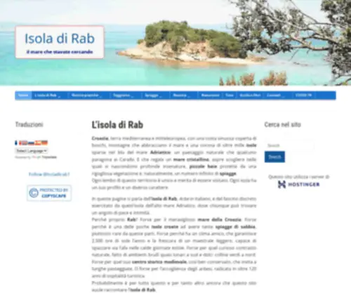 Isoladirab.info(La guida di una delle più belle isole della Croazia) Screenshot