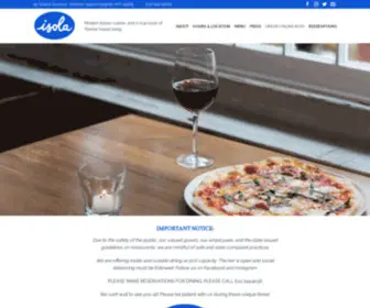 Isolany.com(Isola Italian Restaurant) Screenshot