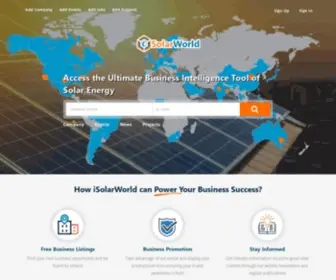 Isolarworld.com(The Business Guide of Solar Industry) Screenshot