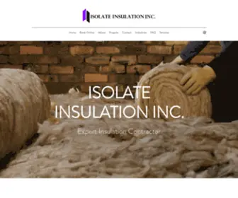 Isolateinsulation.com(ISOLATE INSULATION INC) Screenshot