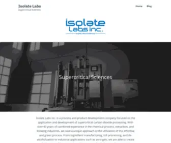 Isolatelabs.com(Supercritical Sciences Isolate Labs Inc) Screenshot