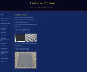 Isolatie-Online.nl(Isolatie online voor vloer muur dak wand en geluidsisolatie) Screenshot