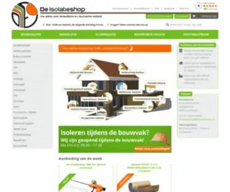 Isolatiemateriaal.nl(Isolatie kopen doet u bij De Isolatieshop. Voor 14:00 besteld) Screenshot