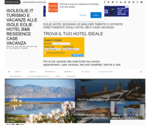 Isole-Eolie.com(Isole Eolie o isole Lipari hotel case vacanze alberghi #eolie) Screenshot