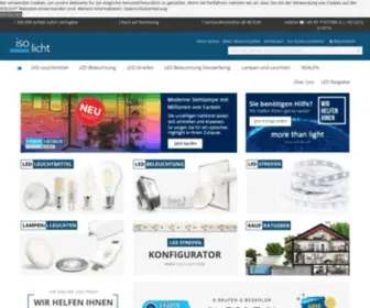 Isolicht.com(LED Lampen und Leuchten Online Shop) Screenshot