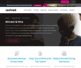 Isolvedhire.com(Streamline the hiring process with isolved Attract & Hire. Our recruiting & onboarding software) Screenshot