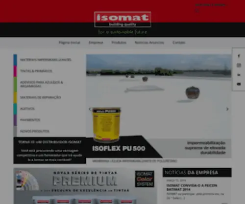 Isomat.com.br(Página Inicial) Screenshot