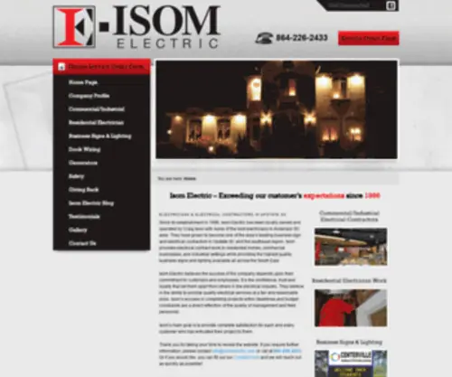 Isomelectric.com(Isom Electric) Screenshot