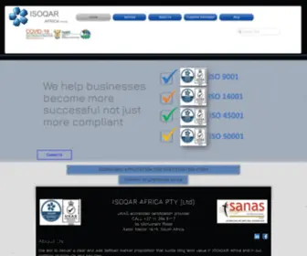 Isoqar.co.za(Certification Body) Screenshot