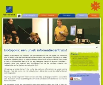 Isotopolis.be(Uniek informatiecentrum over radioactieve afvalstoffen) Screenshot