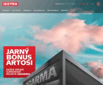 Isotra.sk(Spoločnosť Isotra ✅ vyrába kvalitné interiérové a exteriérové zatienenie) Screenshot
