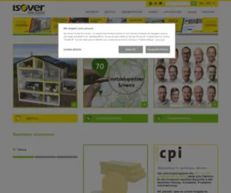 Isover.ch(Der erste Schweizer Hersteller von Glaswolle) Screenshot