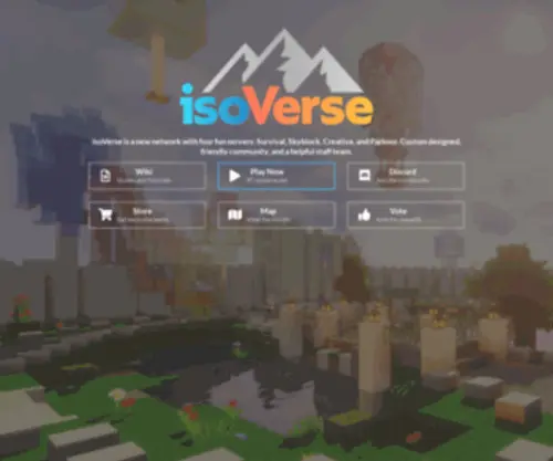 Isoverse.net(Isoverse is a new minecraft network with six fun servers) Screenshot