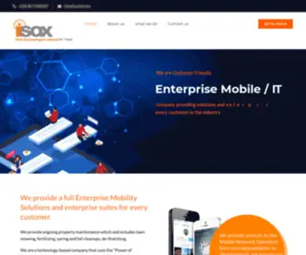 Isoxltd.com(Mobile, Entertainment, Enterprise Suites) Screenshot