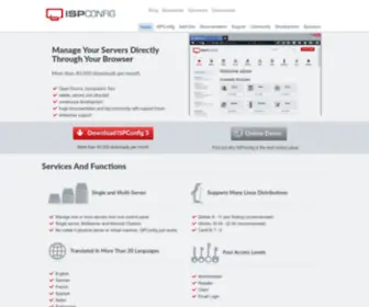 Ispconfig.org(Manage your Servers directly through your Browser. ISPConfig 3) Screenshot