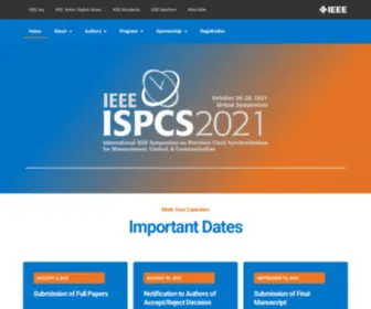 ISPCS.org(IEEE International Symposium on Precision Clock Synchronization for Measurement) Screenshot