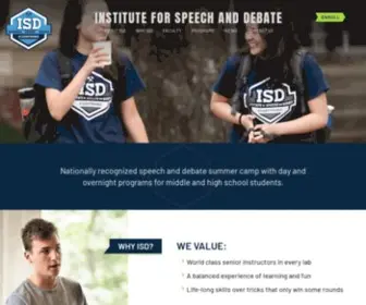 Ispeechanddebate.com(Institute for Speech and Debate) Screenshot