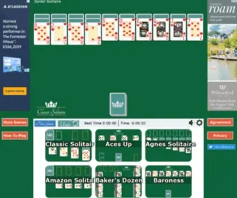 Ispidersolitaire.com(BattleLine Games LLC) Screenshot