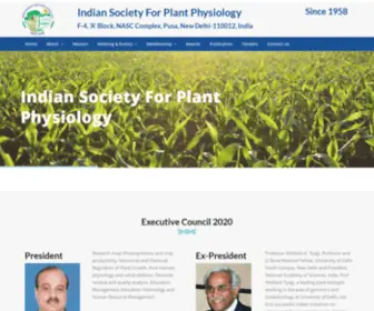 Ispponline.org(Indian Society For Plant Physiology) Screenshot