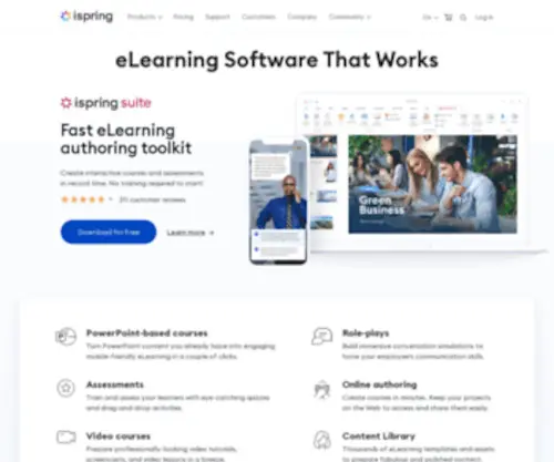 Ispring.eu(ELearning Software That Really Works) Screenshot