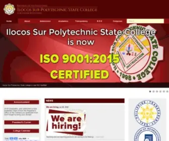 ISPSC.edu.ph(Ilocos Sur Polytechnic State College) Screenshot