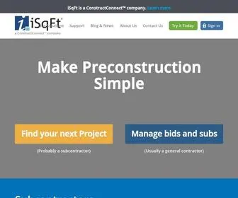 ISQFT.com(Construction Bidding Software) Screenshot