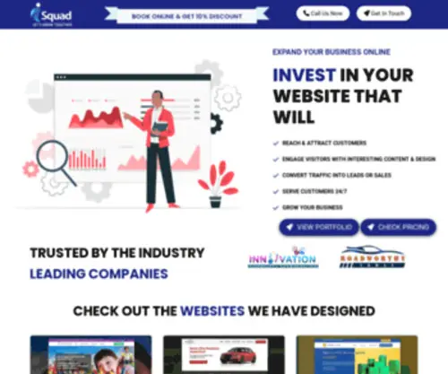 Isquadweb.com(Professional Website Designing and Development Company) Screenshot