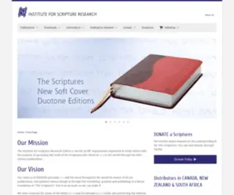 ISR-Messianic.org(Our Mission The Institute for Scripture Research (ISR)) Screenshot