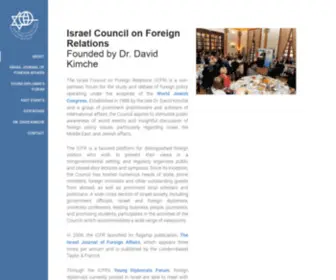 IsraelcFr.com(Israel Council on Foreign Relations) Screenshot